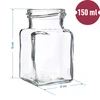 Staklenka TO 150 ml Četiri kuta fi 53 poklopac - 6 kom. - 6 