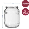 Staklenka TO 720ml fi 82/6 - 6 kom. - 4 