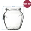 Staklenka TO Amfora 580 ml s poklopcem u boji fi82/6-6kom. - 6 