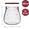 Staklenka twist-off 500ml "Obrnuta Amfora" s obojenim poklopcem fi 82/6, 6 kom. - 10 