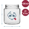 Staklenka twist-off 580ml s tiskom Smiley i poklopcem fi 82/6 - 3 kom. - 7 