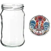Staklenke 300 ml s obojenim poklopcem fi 66 - 6 kom. - 6 