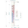 Vanjski termometar s prozirnom skalom (-70°C do +50°C) 23cm mix - 2 