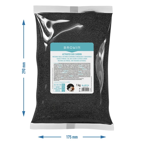 Activated Duo Carbon - mješavina aktivnog kamenog (mineralnog) i kokosovog ugljena, 1 kg, za 60 L - 7