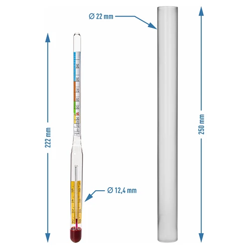 Alkoholometar s termometrom - 3