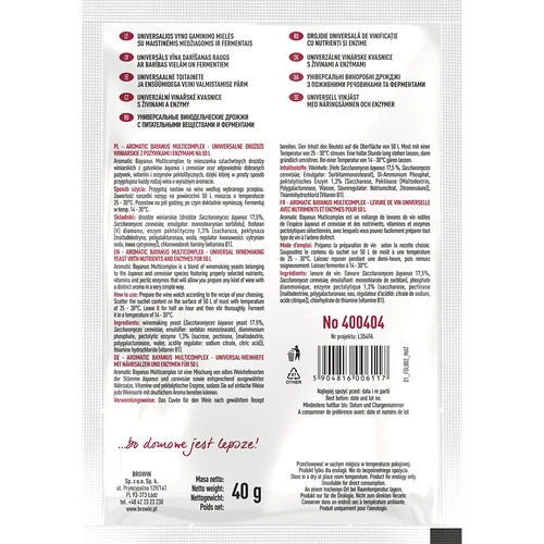 Aromatic Bayanus Multicomplex početni set za vino, 40 g - 2