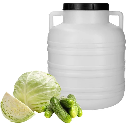 Bačva za kiseljenje 20 L - bijela, s ručkama - 4