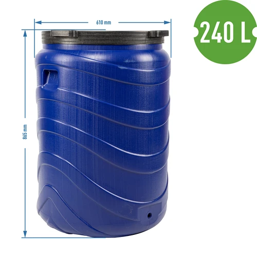 Bačva za kiseljenje 240 L plava - 9