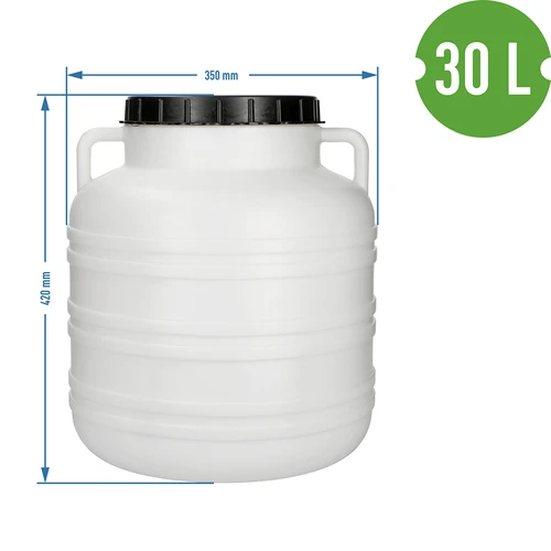 Bačva za kiseljenje 30L - bijela, ručke - 8