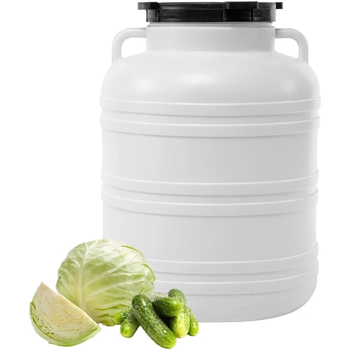Bačva za kiseljenje 60 L - bijela, s ručkama - 4