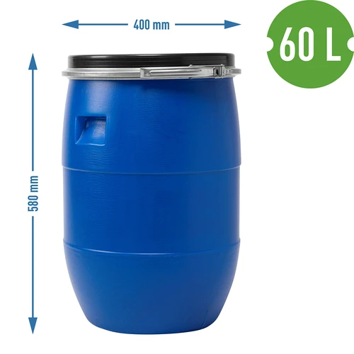 Bačva za kupus 60 L, s tlačnim obručem, plava, Sterk - 9