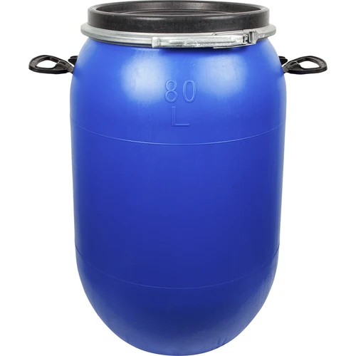 Bačva za kupus, krastavce 80 L, plava s obručem - 3