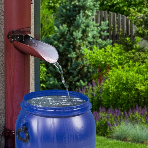 Bačva za kupus, krastavce 80 L, plava s obručem - 14