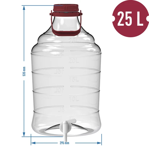 Balon koji se ne lomi 25 L s ručkom i pipicom - 12