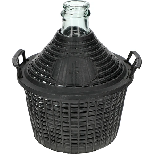 Balon za vino 5L u plastičnoj košari - 2