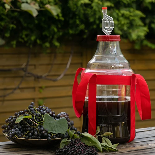 Balon za vino lagan, nelomljiv, s remenima, 10 L - 8