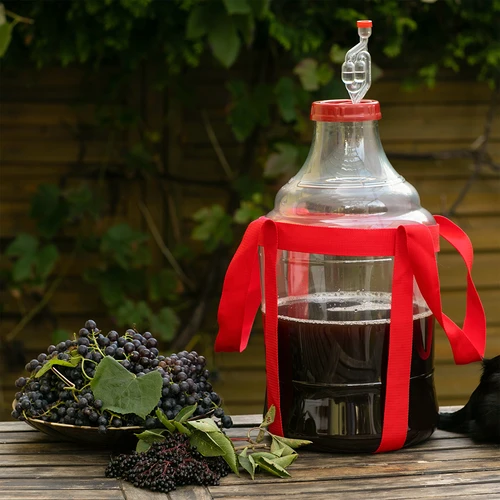 Balon za vino lagan, nelomljiv, s remenima, 25 L - 8
