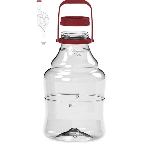 Balon za vino lagan, nelomljiv, s ručkom, 10 L - 2