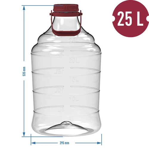 Balon za vino lagan, netlomljiv, s ručkom, 25 L - 6
