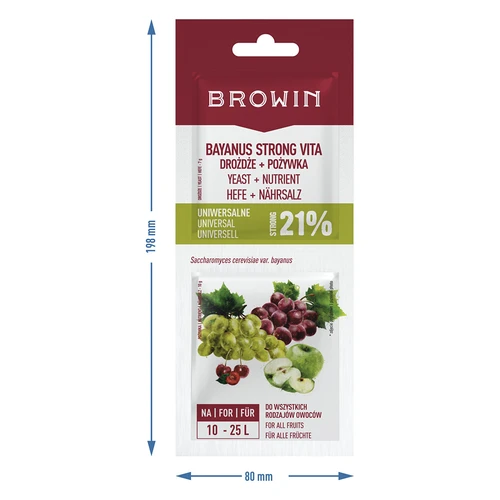 Bayanus kvasac + hranjiva tvar - Univerzalno - 21%, 17 g - 3