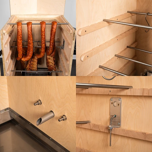 Bezokvirna pušnica dragON PLYWOOD NATURE s Wi-Fi kontrolerom, 200L - 5