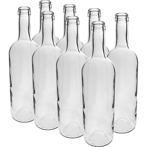 Bijela boca za vino 0,75 L - paket 8 kom.  - 1 