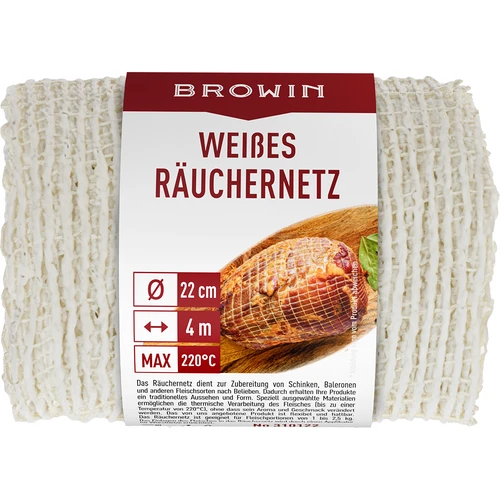 Bijela mreža za dimljenje 22 cm x 4 m do 220°C - 3