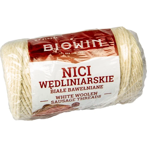 Bijeli pamučni mesarski konac (240°C) 55 m - 2