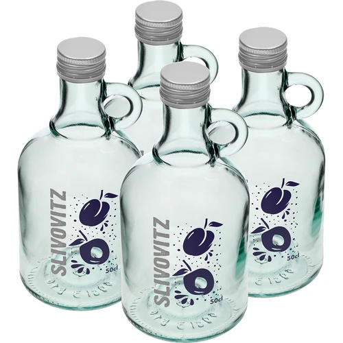 Boca 0,5 L s čepom i dvobojnim tiskom Slivovitz - 4 kom. - 2