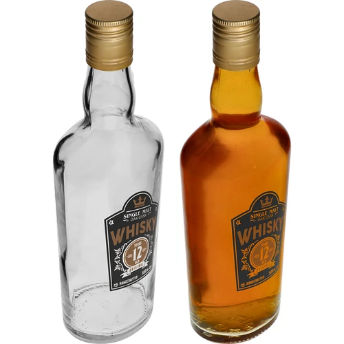 Boca 0,5 L s čepom i dvobojnim tiskom Whisky - 4 kom. - 6