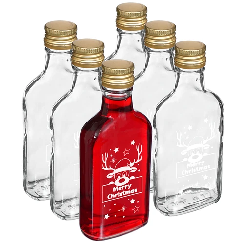 Boca 200 ml s poklopcem, blagdanski tisak - sob, 6 kom.  - 1 