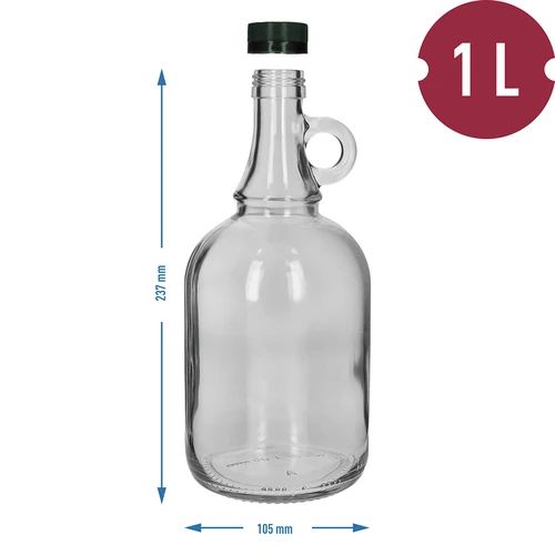 Boca Gallone 1L bez pletenice, s čepom - 4