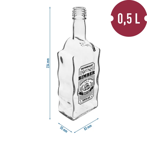 Boca Klasztorna 0,5 L s crnim čepom i tiskom Bimber - 5