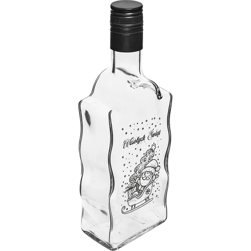 Boca Klasztorna 0,5 L s crnim navojnim čepom i motivom Djeda Božićnjaka