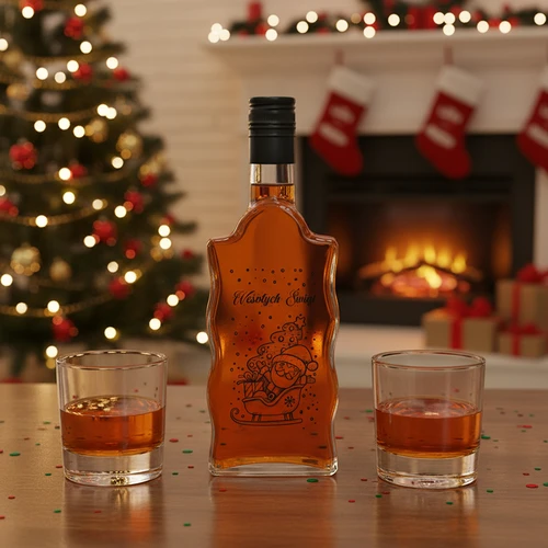 Boca Klasztorna 0,5 L s crnim navojnim čepom i motivom Djeda Božićnjaka - 6