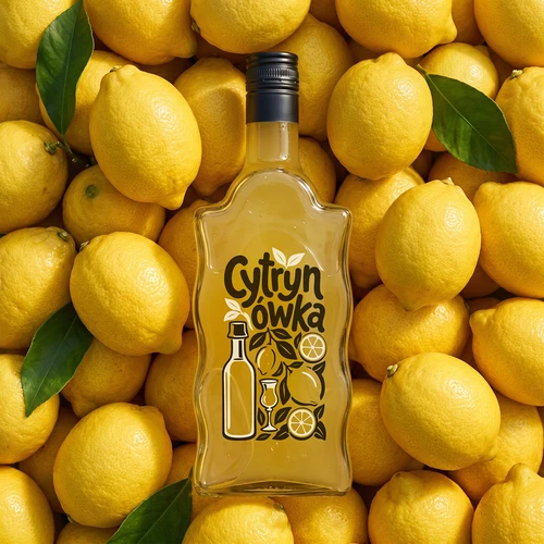 Boca Klasztorna 500 ml s navojnim čepom i natpisom „Cytrynówka”, uzorak 1 - 6