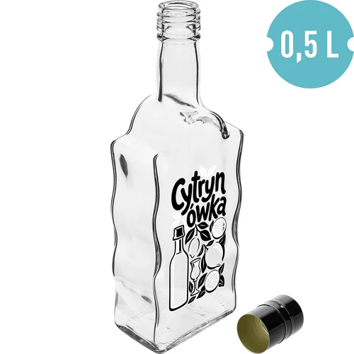 Boca Klasztorna 500 ml s navojnim čepom i natpisom „Cytrynówka”, uzorak 1 - 2