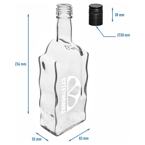 Boca Klasztorna 500 ml s navojnim čepom i natpisom „Cytrynówka”, uzorak 2 - 5