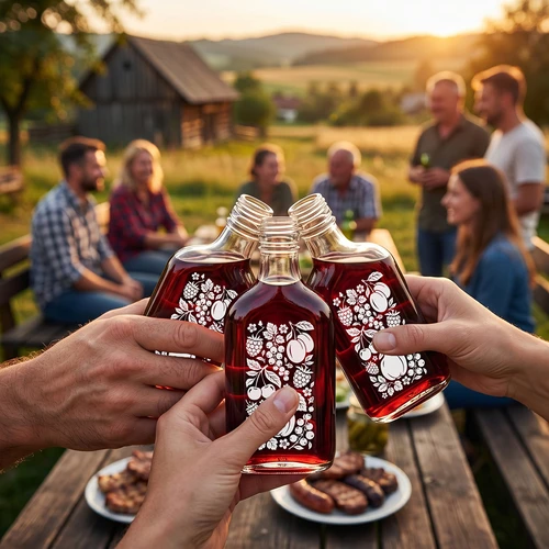Boca pljoska 200 ml s čepom na navoj i otiskom „Voće”, uzorak 2 - 6