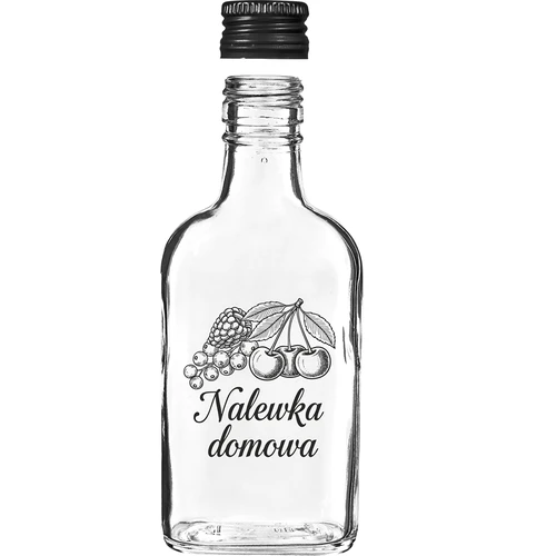 Bočica ploska 200 ml s navojnim čepom, otisak „Nalewka domowa”, 1 kom. - 3