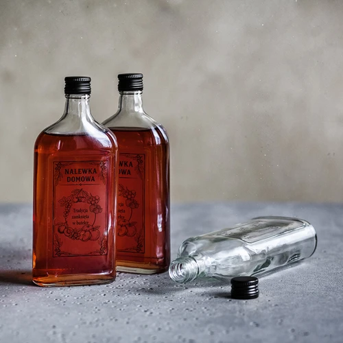 Pljosnata boca 500 ml s navojnim čepom, tisak „Domaća naljevina”, 1 kom. - 5