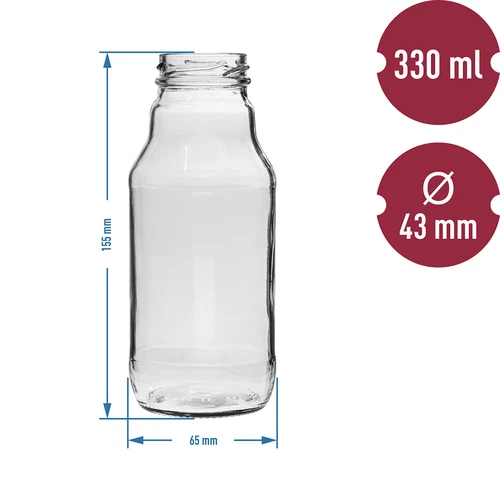 Boca TO za sok 330 ml s čepom fi 43 - 6 kom. - 4