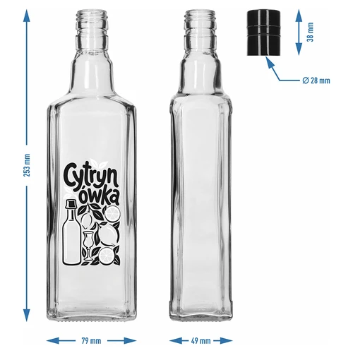 Boca Tynktura 500 ml s natpisom „Cytrynówka” i navojnim čepom - 5