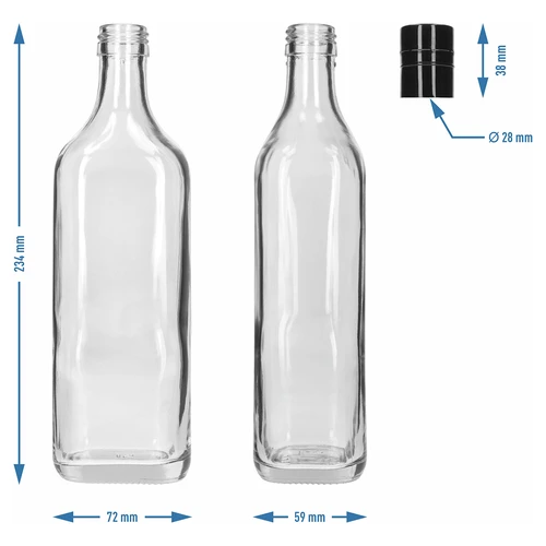 Boca Walker 500 ml, s navojnim čepom, 1 kom. - 5