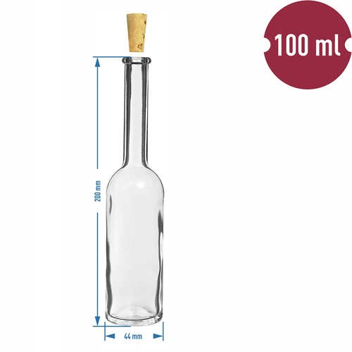 Boca za liker 100 ml 6 kom.+ 6 čepova - 8