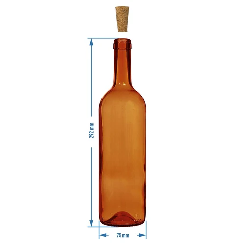 Boca za vino 0,75 L smeđa - paket 8 kom. - 6