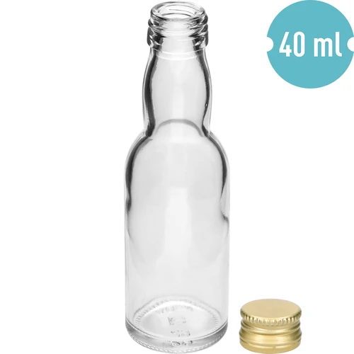 Bočica „Maluch” sa zlatnim navojnim čepom, 40 ml, 10 kom. - 6