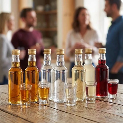 Klasična boca za žestice 200 ml, sa zlatnim navojnim čepom fi 28, 1 kom. - 6