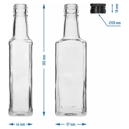 Bočica Receptura 250 ml, s crnim navojnim čepom, 1 kom. - 6