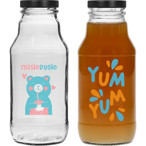 Bočica twist off 330 ml s čepom fi43 i šarenim tiskom - 6 kom. - 5